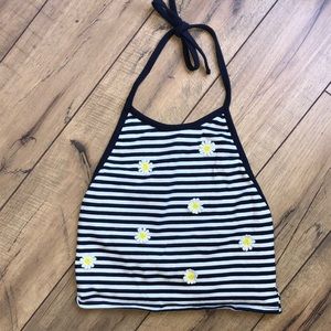 NWT Bongo Daisy Cropped Halter Top